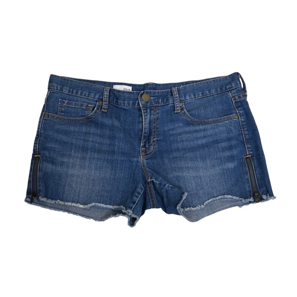 GAP 1969 Women's 29/8 Side Zip Cutoff Denim Jean Shorts